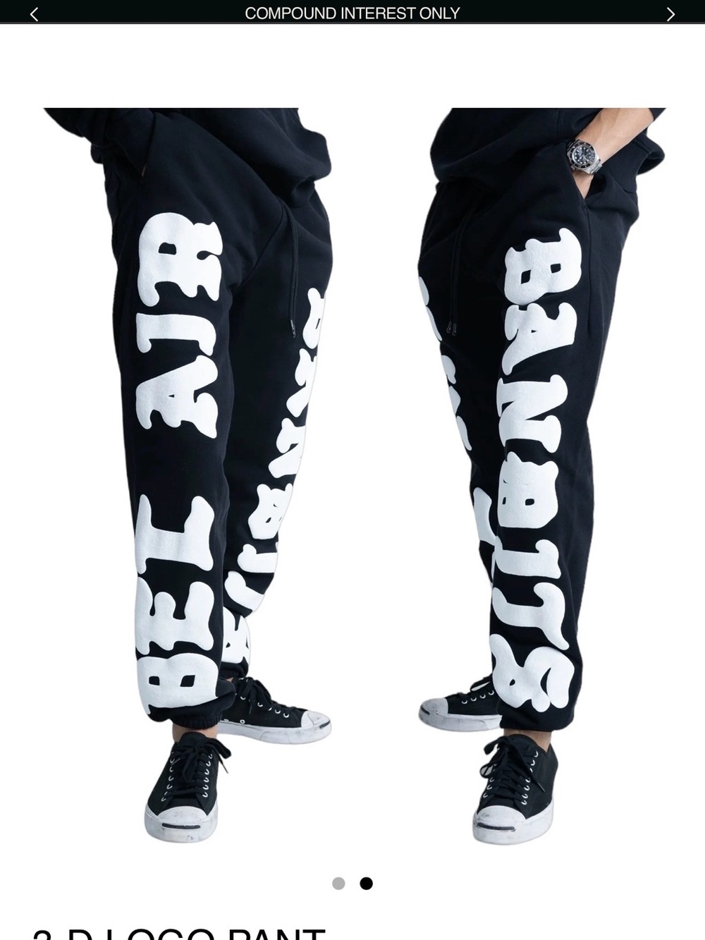 Bel-Air bandits Joggers with Bold White Side Lettering